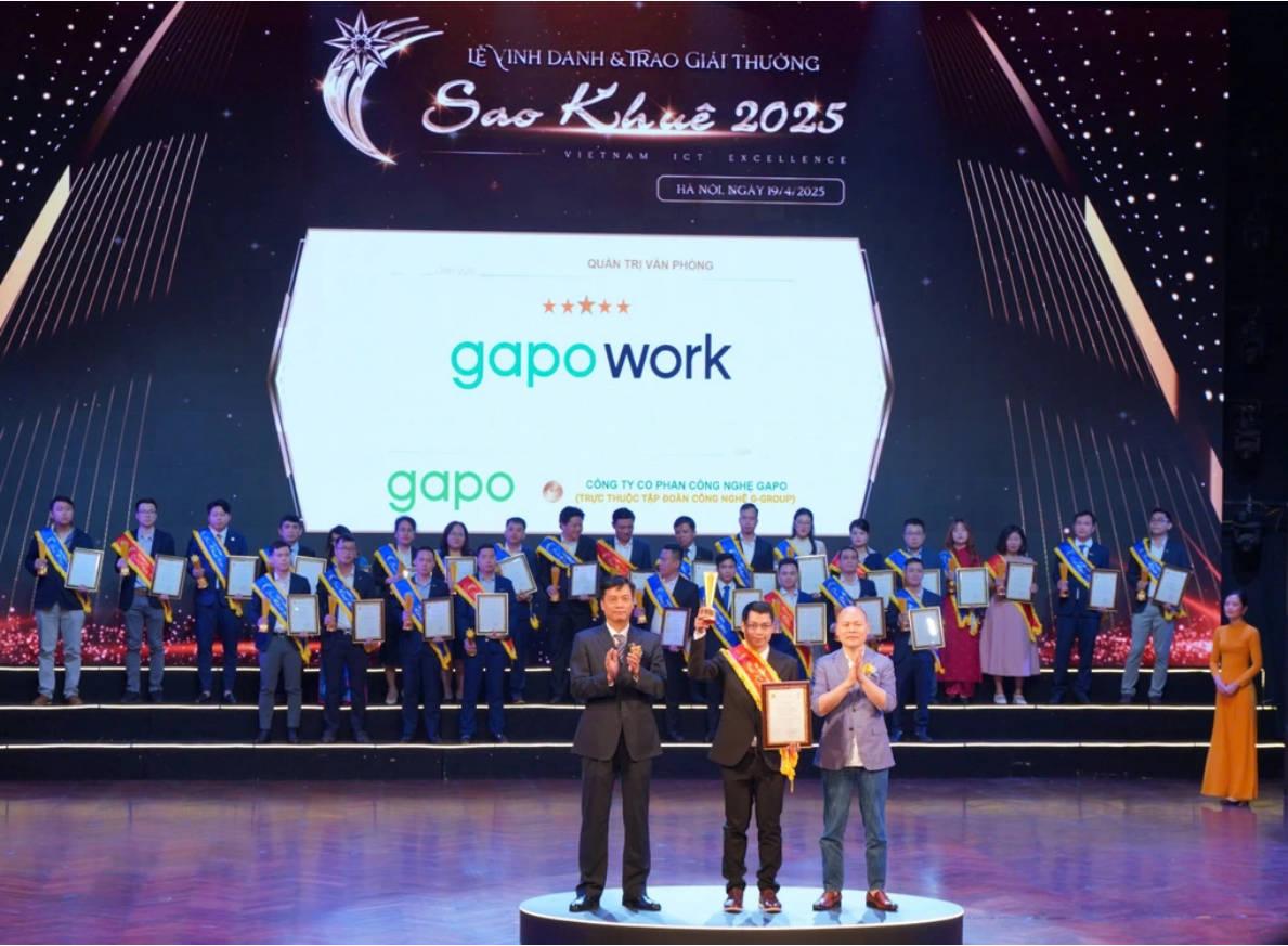 Dantri: Sao Khuê 2025 vinh danh GapoWork – Đột phá số hóa quản trị doanh nghiệp